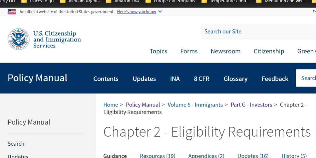 uscis eb-5 policy uscis eb-5 investor requirements eb-5 source of funds requirements