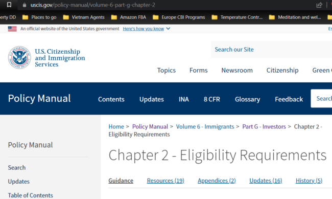 uscis eb-5 investor requirements eb-5 source of funds requirements