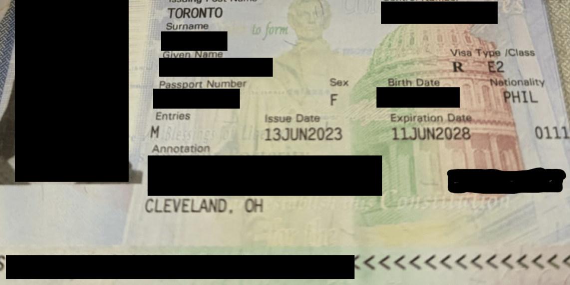 e-2 visa approval Philippines