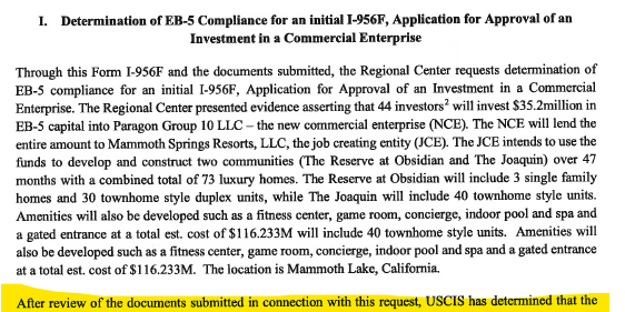 rural eb5 project i-956f approved