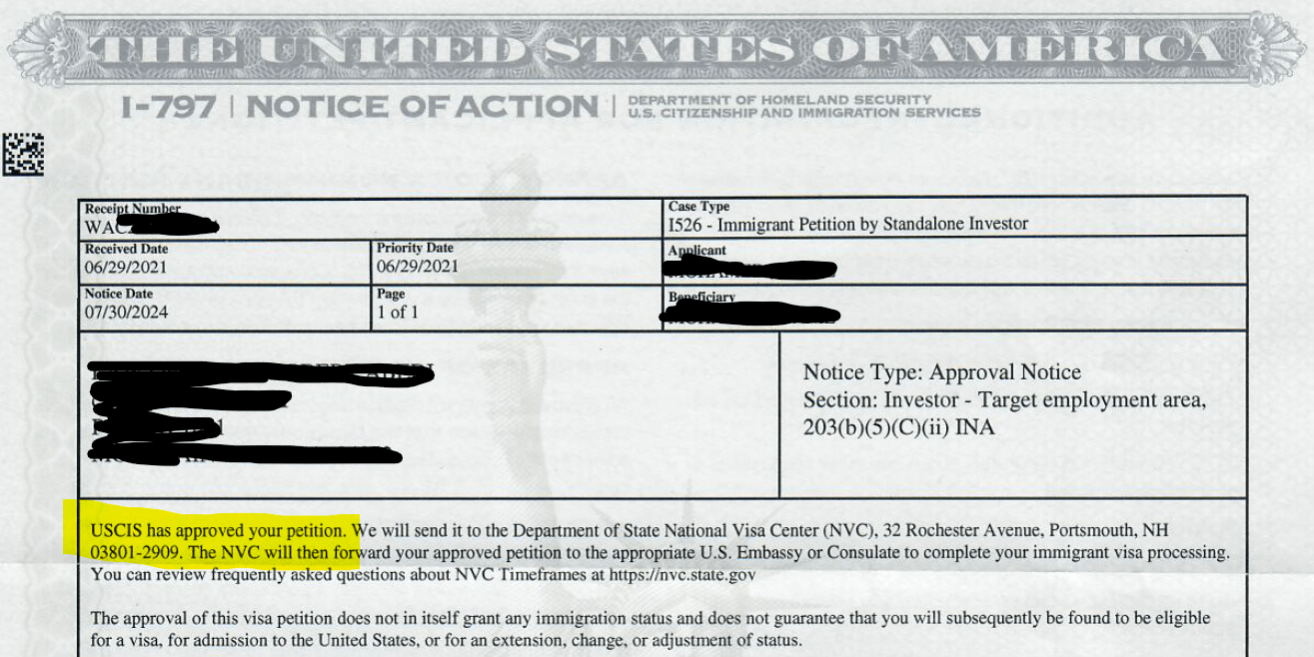 i526 approval timeline